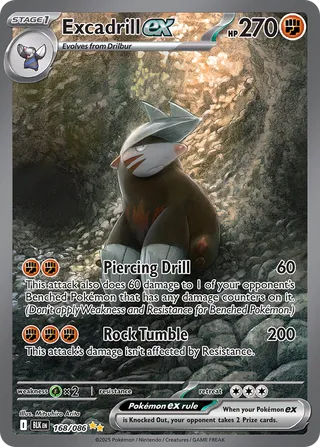 Excadrill ex (Black Bolt 168/086)